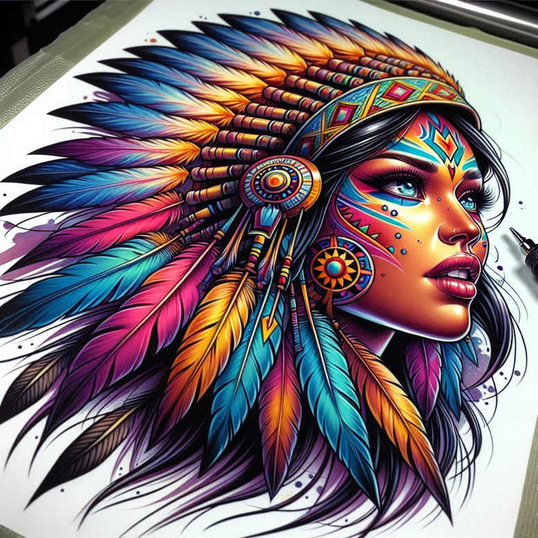 native-sacred-tattoo-realism-real-ink-flow-for-lower-arm – tattoo design ideas free ai generated – Gallery: native-american-women-inkby-ai