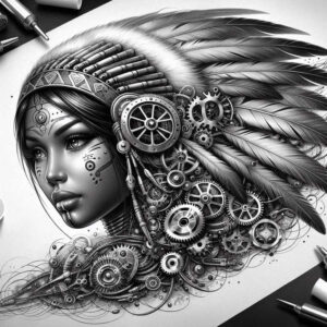 native-legend-tattoo-for-men-realism-natural-luminosity-for-upper-shoulder – tattoo design ideas free ai generated – Gallery: native-american-women-inkby-ai