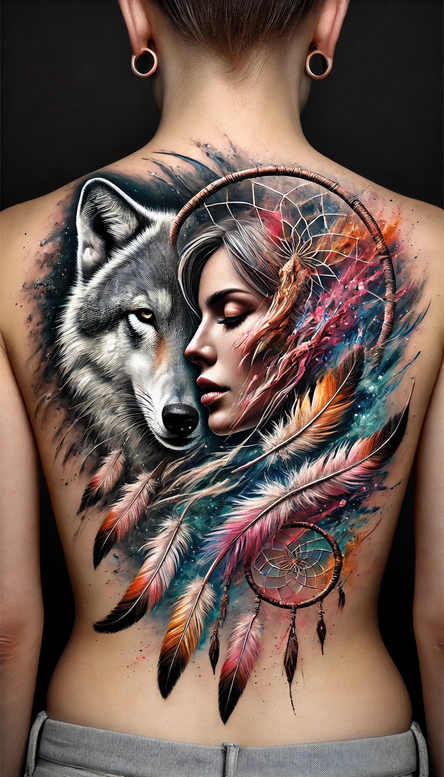 native-nature-tattoo-realism-moist-effect-for-lower-leg – tattoo design ideas free ai generated – Gallery: native-american-women-inkby-ai
