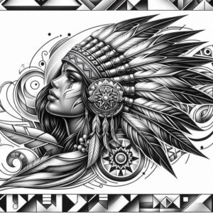 native-ceremonial-tattoo-realism-skin-illusion-for-upper-back – tattoo design ideas free ai generated – Gallery: native-american-women-inkby-ai