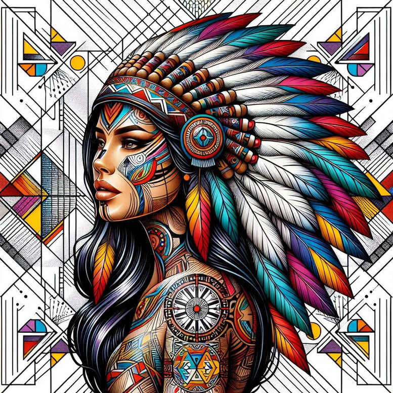 native-life-symbol-tattoo-surrealism-unreal-light-for-shoulder – tattoo design ideas free ai generated – Gallery: native-american-women-inkby-ai