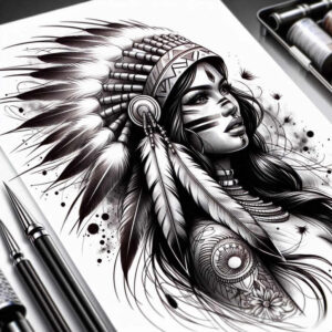 native-eagle-tattoo-realism-natural-contours-for-hip – tattoo design ideas free ai generated – Gallery: native-american-women-inkby-ai