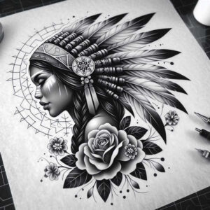 native-peace-symbol-tattoo-realism-refined-contrast-for-wrist-side – tattoo design ideas free ai generated – Gallery: native-american-women-inkby-ai