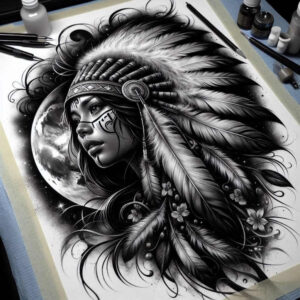 native-life-symbol-tattoo-surrealism-enigmatic-aura-for-arm – tattoo design ideas free ai generated – Gallery: native-american-women-inkby-ai