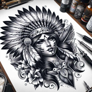 native-earth-symbol-tattoo-realism-emotional-depth-for-heel – tattoo design ideas free ai generated – Gallery: native-american-women-inkby-ai
