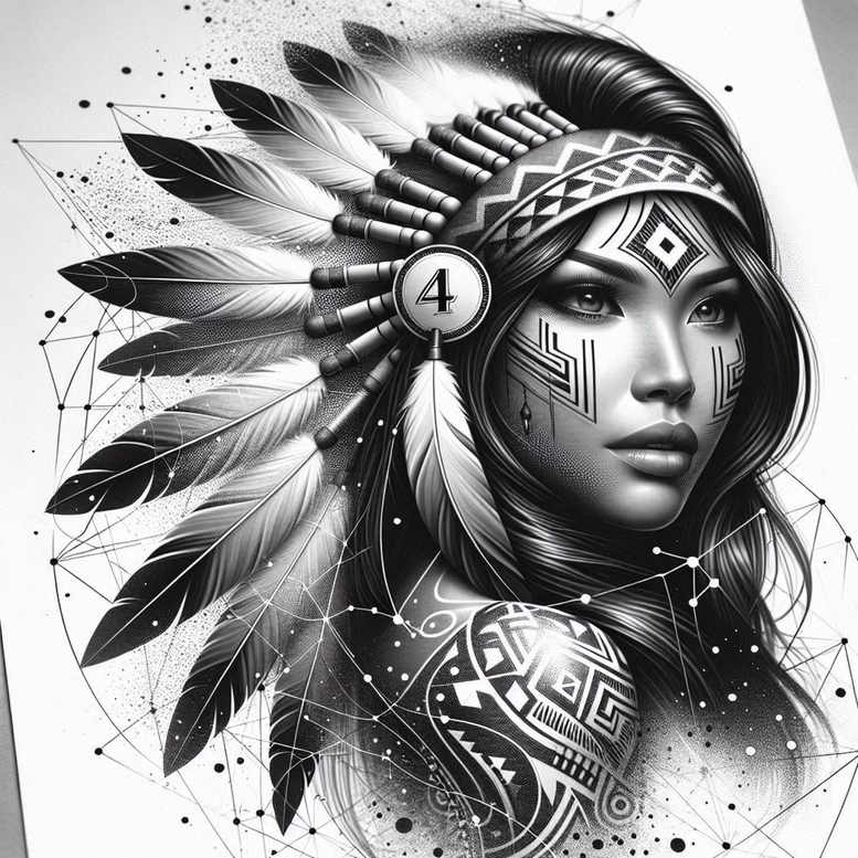 native-war-symbol-tattoo-realism-ultra-detailed-for-shoulder – tattoo design ideas free ai generated – Gallery: native-american-women-inkby-ai