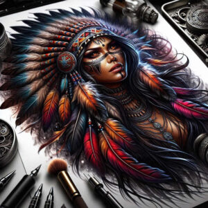 native-power-symbol-tattoo-realism-seamless-blend-for-lower-arm – tattoo design ideas free ai generated – Gallery: native-american-women-inkby-ai