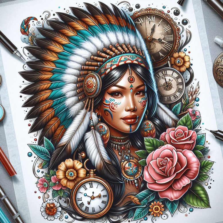 native-power-symbol-tattoo-realism-natural-finish-for-shoulder – tattoo design ideas free ai generated – Gallery: native-american-women-inkby-ai