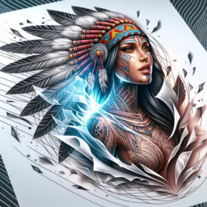 native-traditional-tattoo-neotraditional-clean-fill-for-upper-back – tattoo design ideas free ai generated – Gallery: native-american-women-inkby-ai