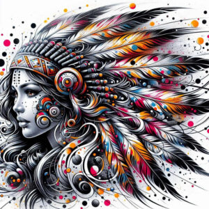 native-american-women tattoo design ideas Realism ultra detailed symbolic tattoos for full back