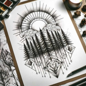 for-women – tattoo design ideas free ai generated – ornamental-swirl – for-wrist – Gallery: nature-and-geometry-inkby-ai