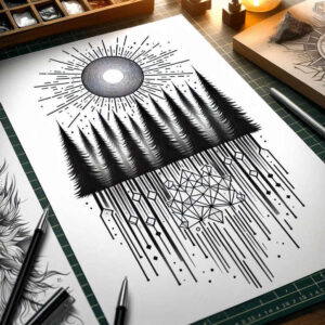 natural-forms – tattoo design ideas free ai generated – sacred-geometry – for-upper-back – Gallery: nature-and-geometry-inkby-ai