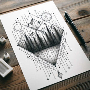plant-patterns – tattoo design ideas free ai generated – filigree – for-upper-back – Gallery: nature-and-geometry-inkby-ai