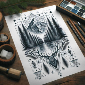 spiral-patterns – tattoo design ideas free ai generated – mesmerizing – for-shin – Gallery: nature-and-geometry-inkby-ai