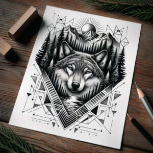 symmetrical-plants – tattoo design ideas free ai generated – centerpiece – for-outer-arm – Gallery: nature-and-geometry-inkby-ai