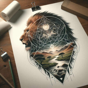 symmetry-in-nature – tattoo design ideas free ai generated – mystic – for-scapula – Gallery: nature-and-geometry-inkby-ai