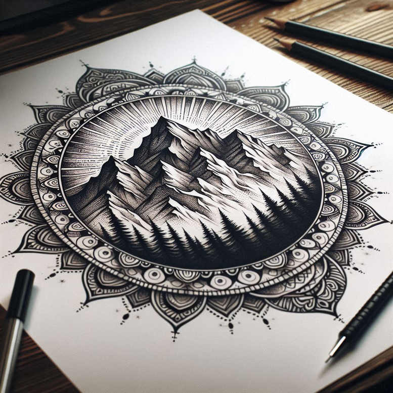 nature-and-geometry tattoo design ideas refined detail bold script for hip
