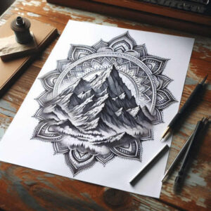 nature-and-geometry tattoo design ideas true rendering connected dots for upper back