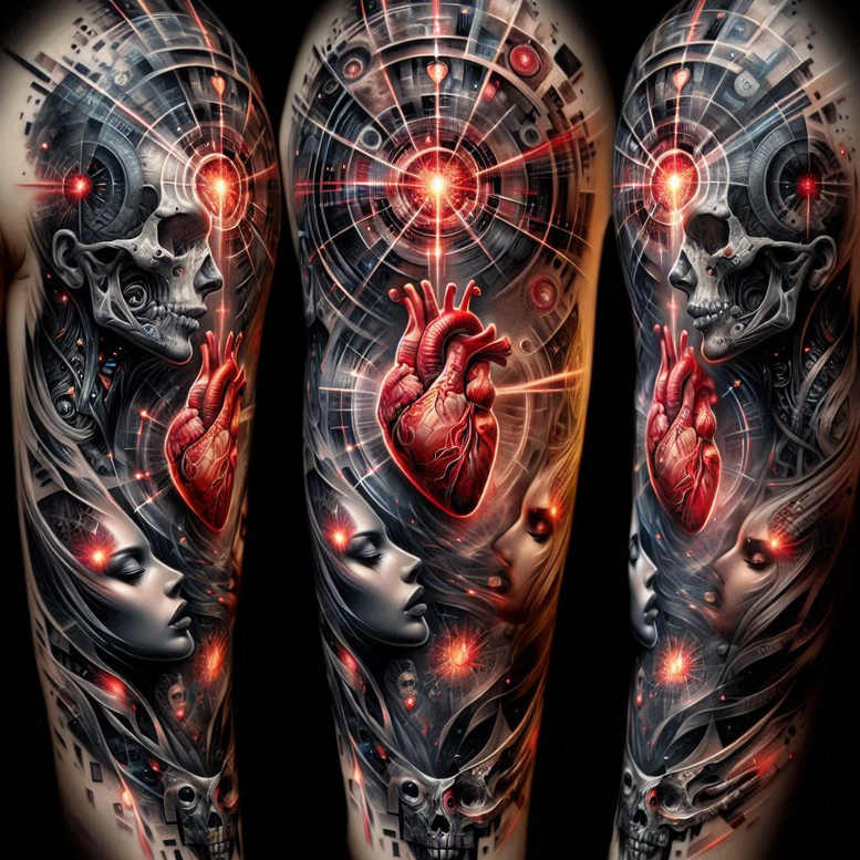 animal-tattoo – tattoo design ideas free ai generated – neotraditional-layered-fill – for-lower-chest – Gallery: nature-inkby-ai