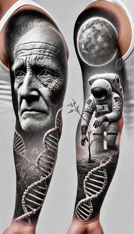 forest-path-tattoo – tattoo design ideas free ai generated – surrealism-dynamic-shapes – for-upper-arm – Gallery: nature-inkby-ai