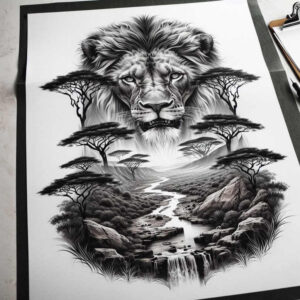 mist-tattoo – tattoo design ideas free ai generated – neotraditional-subtle-tone – for-outer-arm – Gallery: nature-inkby-ai