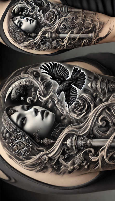 sea-tattoo – tattoo design ideas free ai generated – realism-ink-layering – for-wrist – Gallery: nature-inkby-ai