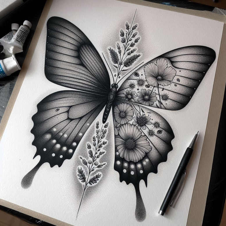 water-tattoo – tattoo design ideas free ai generated – neotraditional-classic-shading – for-full-back – Gallery: nature-inkby-ai