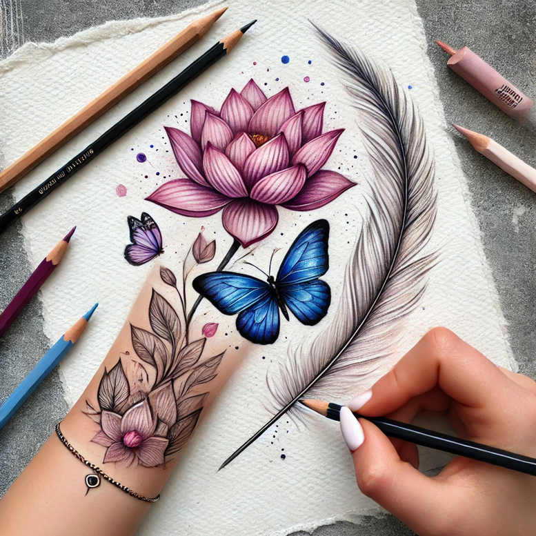 wild-animal-tattoo – tattoo design ideas free ai generated – neotraditional-rich-shading – for-lower-thigh – Gallery: nature-inkby-ai