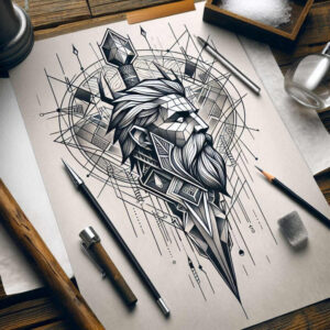 odin-helmet-tattoo-bleak-neotraditional-layered-fill – tattoo design ideas free ai generated – Gallery: odin-inkby-ai
