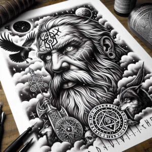 odin-rune-tattoo-poison-realism-micro-realism – tattoo design ideas free ai generated – Gallery: odin-inkby-ai