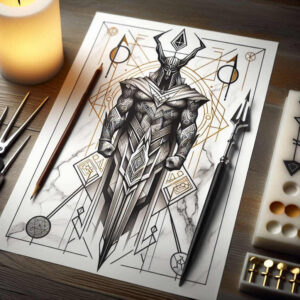 norse-god-odin-sinister-surrealism-shifting-shapes – tattoo design ideas free ai generated – Gallery: odin-inkby-ai