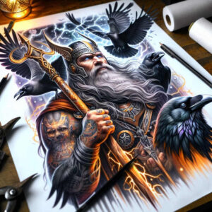 war-and-wisdom-tattoo-haunting-realism-precise-anatomy – tattoo design ideas free ai generated – Gallery: odin-inkby-ai