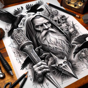 odin-runes-tattoo-dreadful-realism-ink-realism – tattoo design ideas free ai generated – Gallery: odin-inkby-ai