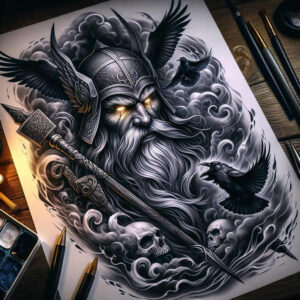for-women – tattoo design ideas free ai generated – surrealism-esoteric – for-wrist – Gallery: odin-inkby-ai