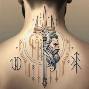 god-of-redemption – tattoo design ideas free ai generated – realism-reflection-effect – for-lower-thigh – Gallery: odin-inkby-ai