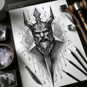light-and-dark-god-tattoo-grotesque-realism-true-skin – tattoo design ideas free ai generated – Gallery: odin-inkby-ai