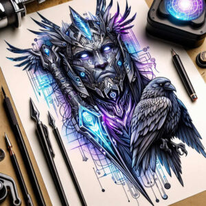 odin-helmet-tattoo-bizarre-surrealism-ghostly-shapes – tattoo design ideas free ai generated – Gallery: odin-inkby-ai