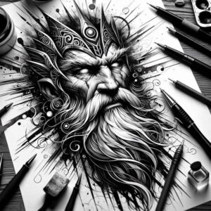 odin-shield-tattoo-mask-neotraditional-clean-contrast – tattoo design ideas free ai generated – Gallery: odin-inkby-ai