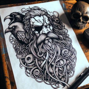 light-and-dark-god-tattoo-demonic-realism-real-shadows – tattoo design ideas free ai generated – Gallery: odin-inkby-ai
