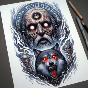 odin-helmet-tattoo-cursed-surrealism-distorted-perspective – tattoo design ideas free ai generated – Gallery: odin-inkby-ai