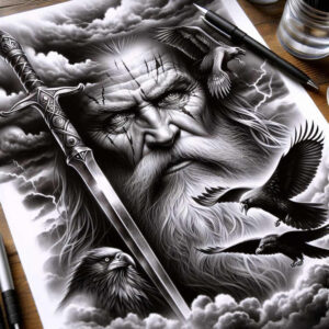 odin-guardian-tattoo-hellfire-neotraditional-clean-fill – tattoo design ideas free ai generated – Gallery: odin-inkby-ai