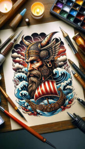 guardian-god-tattoo-broken-realism-subtle-saturation – tattoo design ideas free ai generated – Gallery: odin-inkby-ai