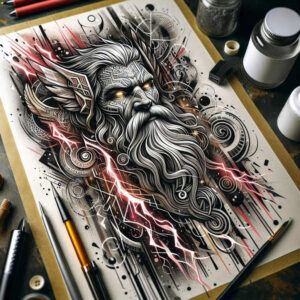 odin-with-wolves-tattoo-black-fog-neotraditional-subtle-tone – tattoo design ideas free ai generated – Gallery: odin-inkby-ai