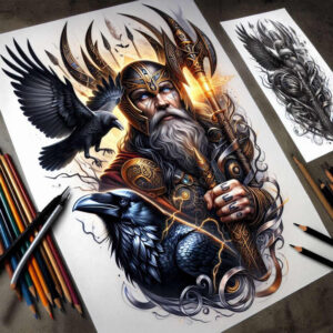 odin-symbol-tattoo-chained-neotraditional-modern-classic – tattoo design ideas free ai generated – Gallery: odin-inkby-ai