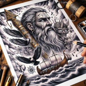 odin-power-tattoo-nightmare-neotraditional-modern-classic – tattoo design ideas free ai generated – Gallery: odin-inkby-ai