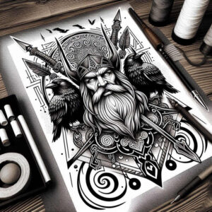 odin-guardian-tattoo-shadow-surrealism-juxtaposition – tattoo design ideas free ai generated – Gallery: odin-inkby-ai