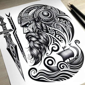 odin-eerie-surrealism-fantastical – tattoo design ideas free ai generated – Gallery: odin-inkby-ai