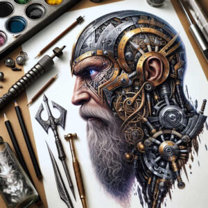 odin-shield-tattoo-shadowy-realism-organic-structure – tattoo design ideas free ai generated – Gallery: odin-inkby-ai