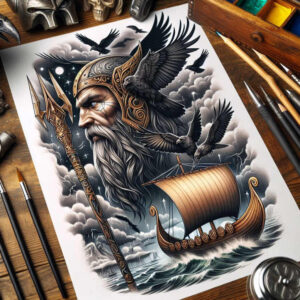 odin-knots-tattoo-murky-surrealism-ambiguous-space – tattoo design ideas free ai generated – Gallery: odin-inkby-ai