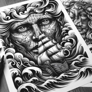 knowledge-god-tattoo-cursed-realism-inner-glow – tattoo design ideas free ai generated – Gallery: odin-inkby-ai